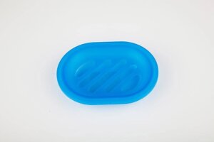 Мыльница пластик синий ракушка Аквалиния (8511М)