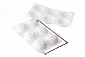 Форма для выпечки, силиконовая, Ø76 35mm Silikomart Италия SF156/F&F CAMELIA, 26.156.87.0063