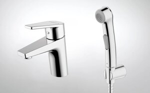 Смеситель Bravat Line F15299C-2 для раковины с гигиеническим душем