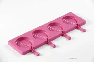 Форма Silikomart 72 12мм. 4х42=180мл. для леденцов, LOLLI POP POP01, 22.701.19.0065