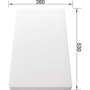 Разделочная доска BLANCO белый пластик 530*260мм