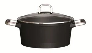 Кастрюля 20см с крышкой, литой алюм 6мм, индукция, RISOLI Gusto Teflon Platinum DuPont 01097GUIN/20