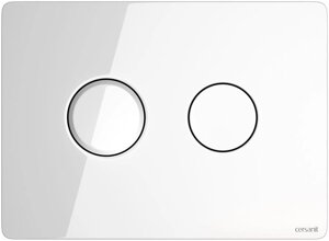 Кнопка для инсталляции Cersanit ACCENTO для AQUA 50 пневматическая стекло белый