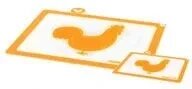 Доска Mastrad разделочная Птица - набор из 2 шт, (35*28 см + 21*14.8 см), оранжеваяF23109
