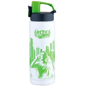 Термос ARCTICA СITYTERM (0,5л)(8ч)(металл)-белый/зеленый