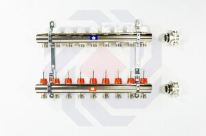 Комплект коллекторов с расходомерами ITAP 916C 9 контуров