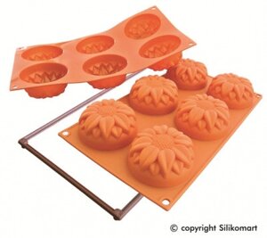Форма для выпечки, силиконовая, Silikomart Италия SF076/F&F BIG SUNFLOWER, 20.076.64.0063