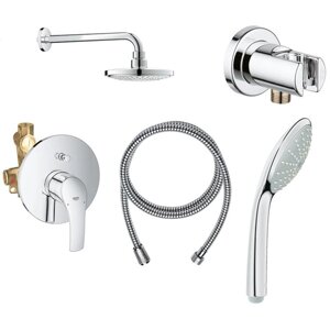 Комплект для душа GROHE Eurosmart с душевым гарнитуром и верх душем Euphoria Cosmopolitan 180, хром (124440)