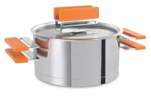 Кастрюля 22см/3,4л. со стеклянной крышкой, RAINBOW PARTY ORANGE Silampos 63D122DG1022100