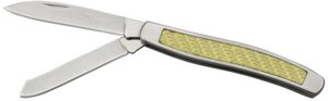 Карманный нож Camillus Yello-Jaket с двумя клинками Premium Stockman, с деревянным футляром