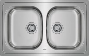 Кухонная мойка TEKA врезная Universe 80 T-XN 2B 115040010 серебристый