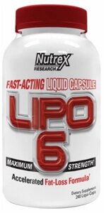 Жиросжигатель Lipo 6 , 120 liquid caps.
