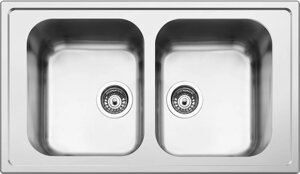 Кухонная мойка Smeg LLR862-2 накладная 34х40х21 см, нержавеющая сталь