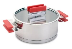 Кастрюля 22см/3,4л. со стеклянной крышкой, RAINBOW LOVE RED Silampos 63D122DB1022100