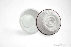 Форма для выпечки, белая, силиконовая, Silikomart Италия SFT324, BON TON, 20.324.87.0068