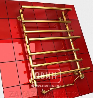 Полотенцесушитель ДВИН Q primo electro 60/50 1"-3/4"-1/2" Электр. ТЭН справа (К эл. Золотой хром) от компании ZAKAZ-MARKET24 - фото 1