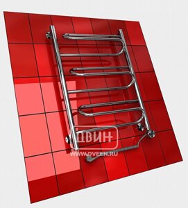 Полотенцесушитель ДВИН W electro 80/50 1"1/2" Электрический ТЭН справа (К эл. Красный)