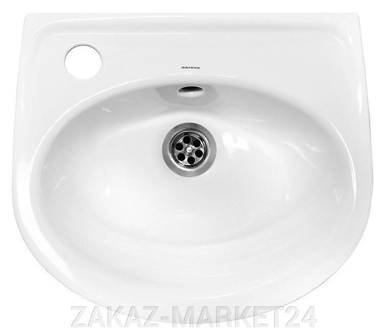 SANITA Умывальник-мини "Лада" с хромированным обрамлением (Белый, ВКС) LDASAWB01 от компании «ZAKAZ-MARKET24 - фото 1