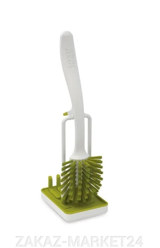 Щетка для мытья посуды с подставкой Joseph Joseph Edge Dish Brush зелёная 85007 от компании ZAKAZ-MARKET24 - фото 1