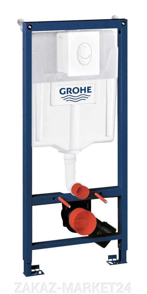 Система инсталляции для унитаза GROHE Rapid SL с панелью смыва Skate Air (3 режима) (1,13 м), альпин-белый (38 от компании «ZAKAZ-MARKET24 - фото 1