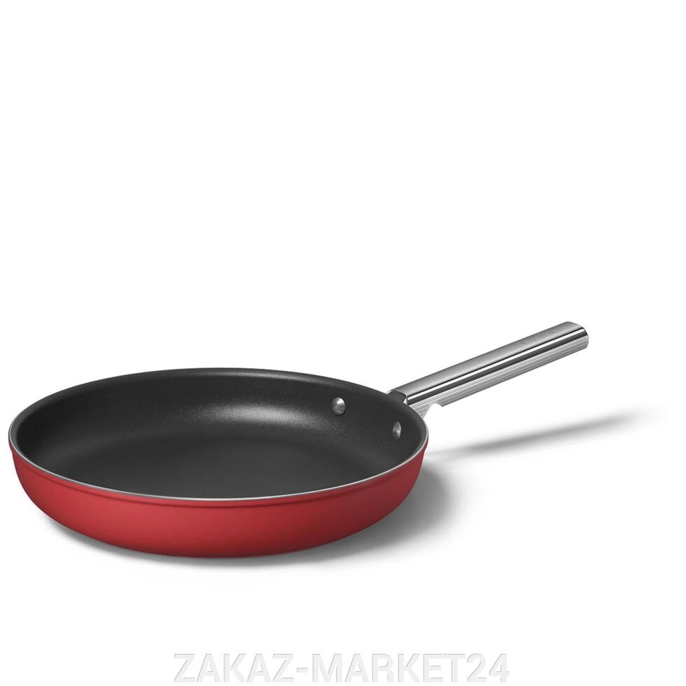 Сковорода SMEG 30 см красный от компании «ZAKAZ-MARKET24 - фото 1