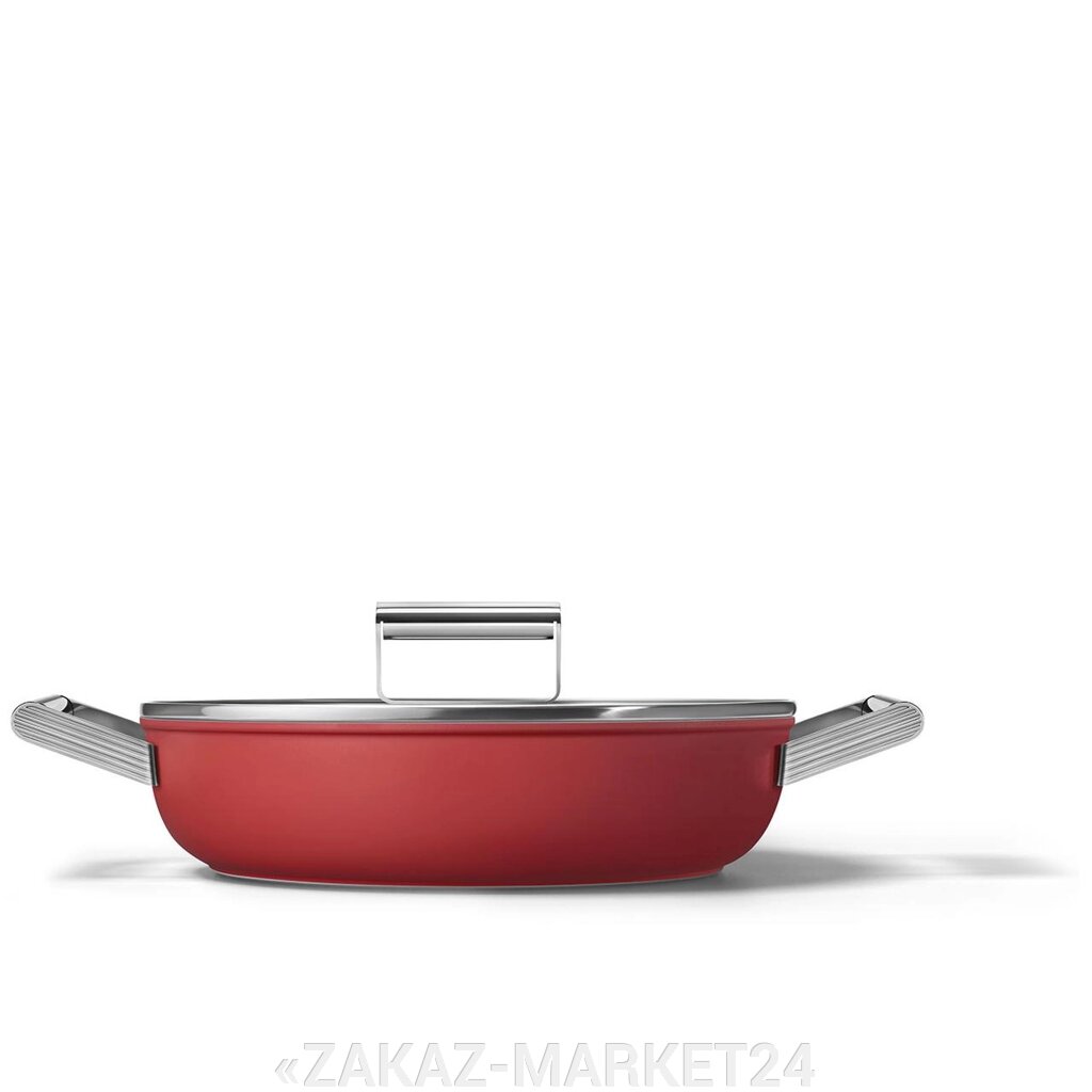 Сковорода универсальная Smeg CKFD2811RDM 28 см красный от компании «ZAKAZ-MARKET24 - фото 1