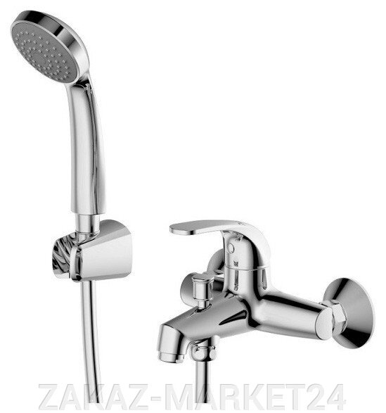 Смеситель Bravat Fit F6135193CP-B-RUS для ванны с душем с коротким изливом  и аксессуарами от компании «ZAKAZ-MARKET24 - фото 1