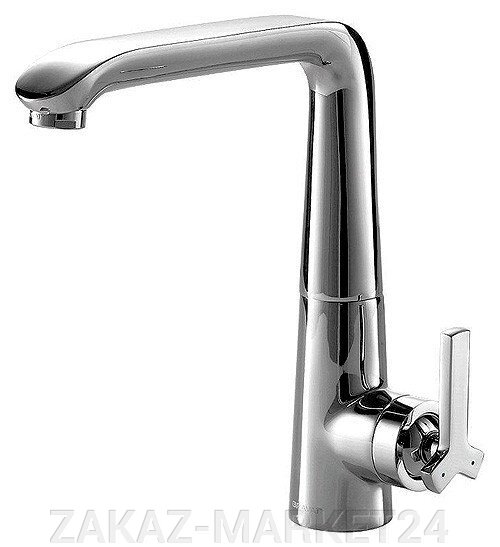 Смеситель Bravat Waterfall F773107C для кухни с высоким поворотным изливом от компании «ZAKAZ-MARKET24 - фото 1