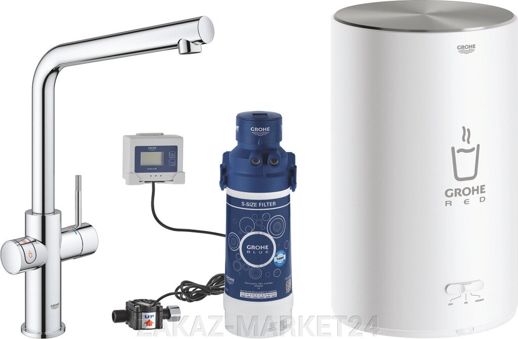 Смеситель для кухни (мойки) Grohe RED II DUO L-AUSL BOILER M EU 30327001 сенсорный от компании ZAKAZ-MARKET24 - фото 1