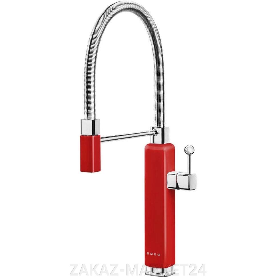 Смеситель для кухни однорычажный Smeg MDF50RD красный от компании «ZAKAZ-MARKET24 - фото 1