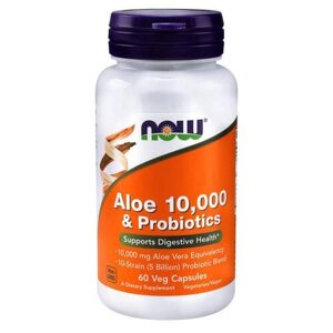 Специальные добавки ALOE VERA 10,000 & probiotics, 60 CAPS.