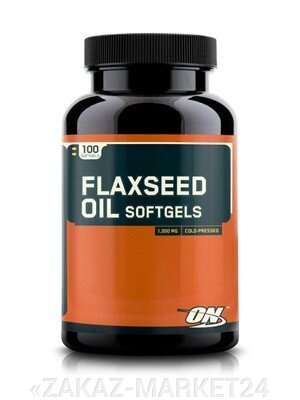 Специальные добавки FlaxSeed Oil 1000 mg, 100 softgel. от компании «ZAKAZ-MARKET24 - фото 1