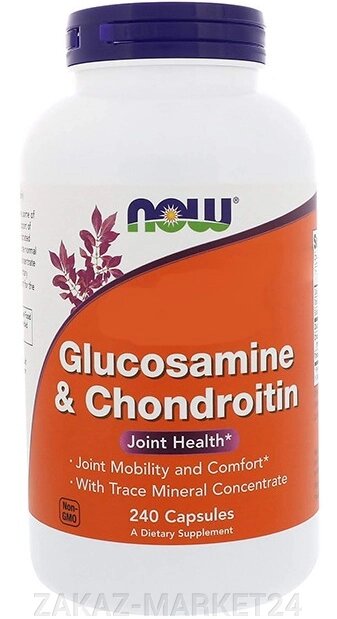 Специальные Добавки Glucosamine + Chondroitin + MSM (NOW), 90 caps. от компании «ZAKAZ-MARKET24 - фото 1