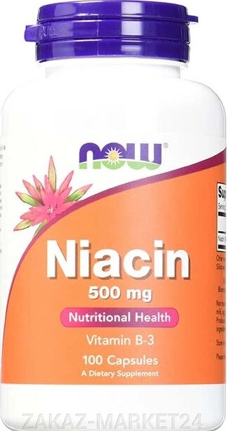 Специальные Добавки Niacin 500 mg, 100 caps. от компании «ZAKAZ-MARKET24 - фото 1