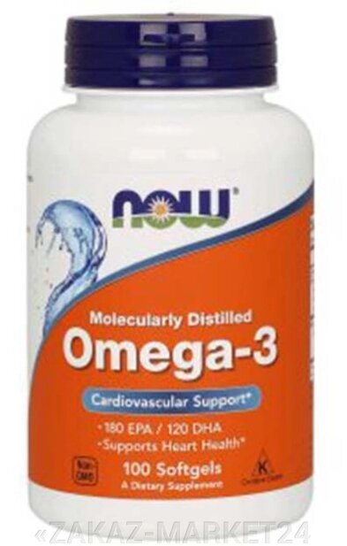 Специальные Добавки  Omega-3 1000 mg, 100 softgels. от компании «ZAKAZ-MARKET24 - фото 1