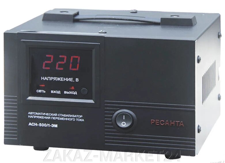 Стабилизатор напряжения электромеханический 1 кВт Ресанта АСН-1000/1-ЭМ от компании «ZAKAZ-MARKET24 - фото 1