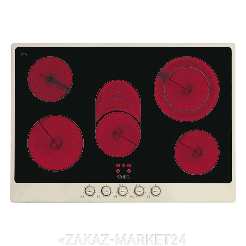 Стеклокерамическая варочная панель, 72 см Smeg P875PO от компании «ZAKAZ-MARKET24 - фото 1