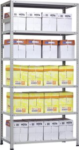 Стеллаж MS Hard 2000х1000х400, металлический, сборно-разборный, 5 полок