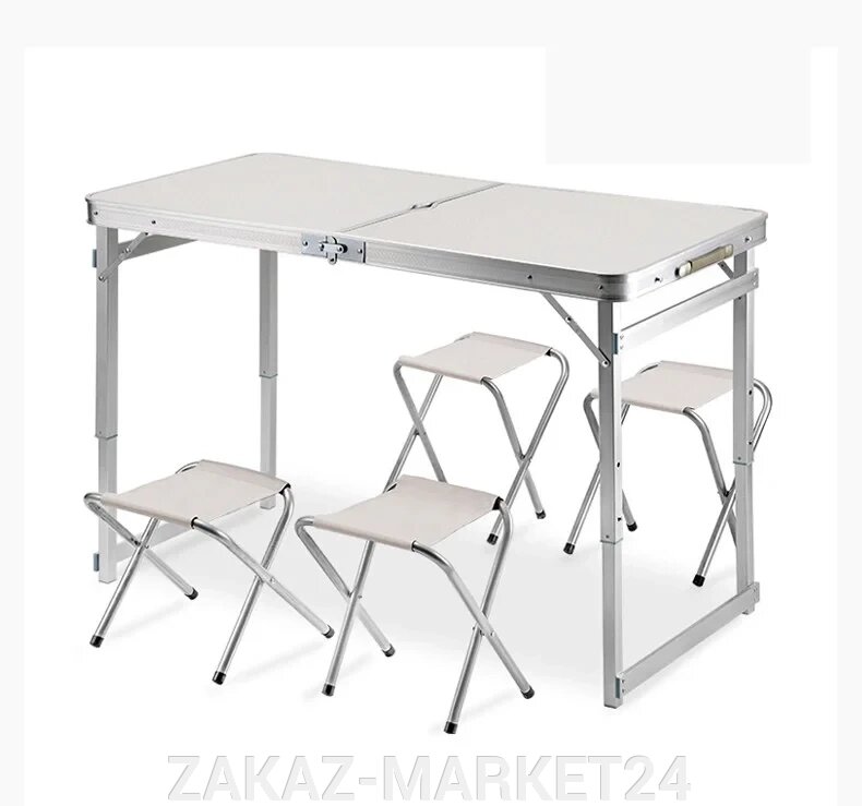 Стол с 4 стульями для пикника FG-120-grey от компании «ZAKAZ-MARKET24 - фото 1