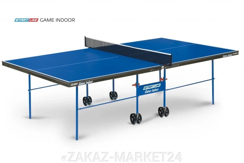 Теннисный стол Start Line Game Indoor BLUE с сеткой от компании «ZAKAZ-MARKET24 - фото 1