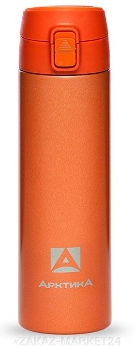 Термос ARCTICA DRINK (0,5л)(8ч)(металл)(с поилкой)-оранжевый от компании «ZAKAZ-MARKET24 - фото 1