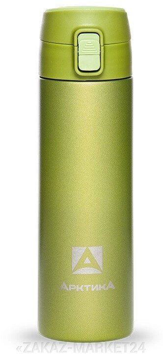 Термос ARCTICA DRINK (0,5л)(8ч)(металл)(с поилкой)-зеленый от компании «ZAKAZ-MARKET24 - фото 1