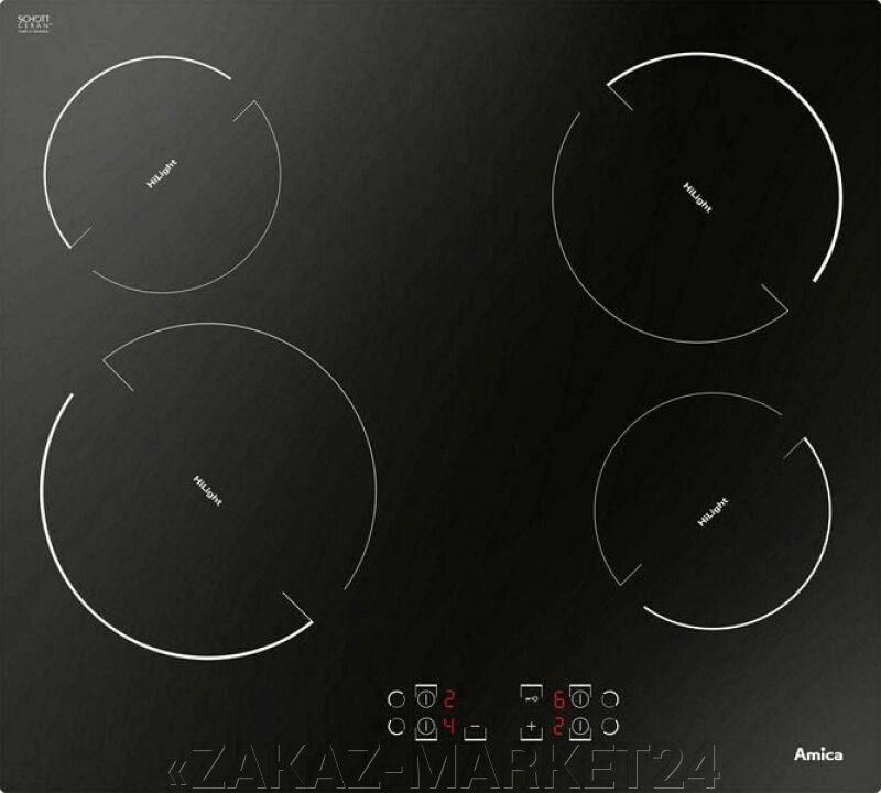 Варочная поверхность Amica PCN 6400 Z черный от компании «ZAKAZ-MARKET24 - фото 1