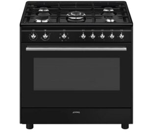 Варочный центр SMEG CX91GMBL с газовой плитой 90x60 см Portofino Aesthetic
