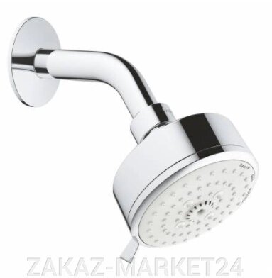 Верхний душ GROHE New Tempesta 100, 3 режима струи, душевой кронштейн шаровый шарнир вращающийся от компании «ZAKAZ-MARKET24 - фото 1