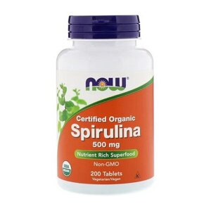 Витамины Organic Spirulina 500 mg, 200 tabs.
