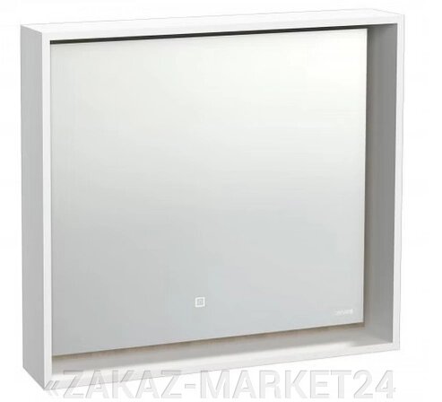 Зеркало LOUNA 80 с подсветкой прямоугольное универсальная белый 62633 от компании «ZAKAZ-MARKET24 - фото 1