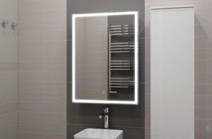 Зеркало-шкаф Континент Allure LED 600*800 правый с розеткой МВК005