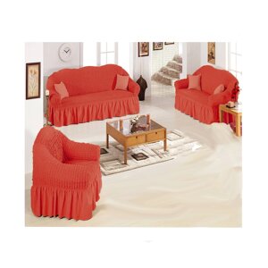 Чехлы для двух диванов и одного кресла «УЮТ» красный