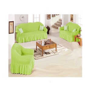 Чехлы для двух диванов и одного кресла «УЮТ» зеленый